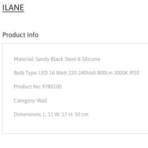 Aplica de perete lumina ambientala LED ILANE 232575 universul-luminii.ro