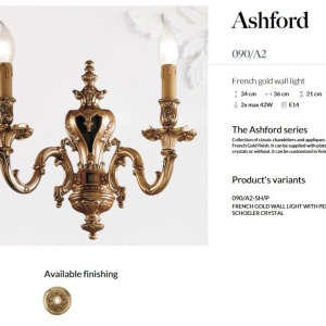 Aplica de perete LUX design clasic realizata manual Ashford 144395 universul-luminii.ro