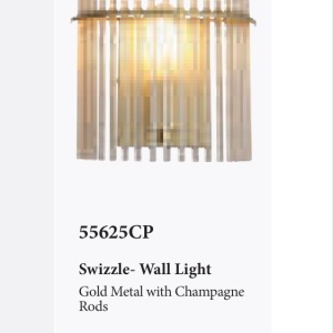 Aplica de perete metal auriu, tije din sticla Swizzle 621925 universul-luminii.ro