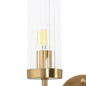 Aplica de perete, Metal, Sticla, Flame auriu 182165 universul-luminii.ro