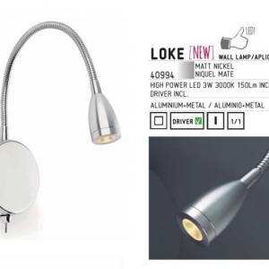Aplica de perete moderna LED Loke 40994 44365 universul-luminii.ro