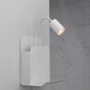 Aplica de perete, mufa USB, design modern ROOMI alb 2112551001 NL 94225 universul-luminii.ro