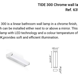Aplica de perete / oglinda baie IP44 TIDE 300, chrome 160865 universul-luminii.ro
