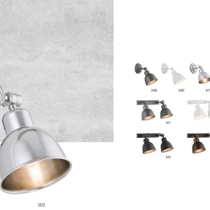 Aplica de perete reglabila stil industial EUFRAT alba 103755 universul-luminii.ro