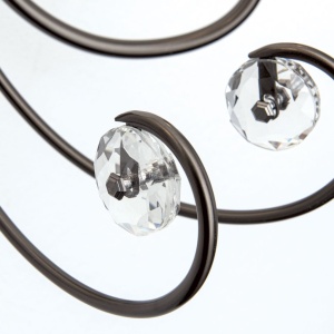 Aplica de perete stil clasic cu cristal K9 ARIANE2L nickel inchis 234885 universul-luminii.ro