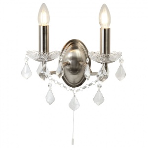 Aplica de perete stil clasic Paris argintiu satin 8732-2SS SRT - Img 1
