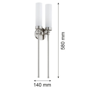 Aplica de perete stil elegant PRESTON 2 nickel/sticla opal - Img 7