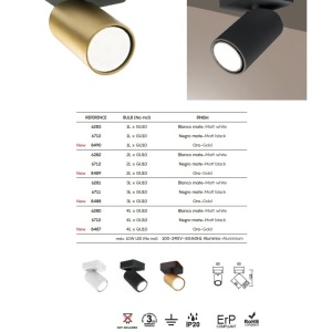 Aplica de perete/tavan cu 3 spoturi SAL auriu/negru MA-8488 171855 universul-luminii.ro