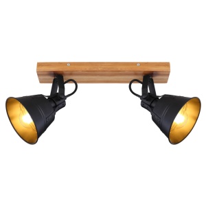 Aplica de perete / tavan stil industrial cu 2 spoturi GÜNTHER 96475 universul-luminii.ro