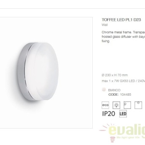 Aplica de perete TOFFEE LED PL1 D23 104485 - Img 2