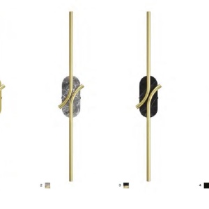 Aplica LED ambientala design minimalist Renaissance negru/alama 226445 universul-luminii.ro