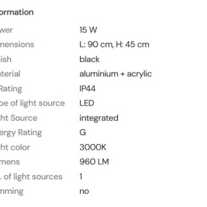Aplica LED baie iluminat ambiental IP44 Arne 90cm 238845 universul-luminii.ro