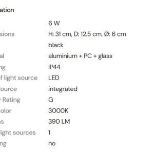 Aplica LED baie iluminat elegant IP44 Fayette H-31cm 238995 universul-luminii.ro