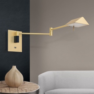 Aplica LED cu brat ajustabil BOSTON alama 156125 universul-luminii.ro