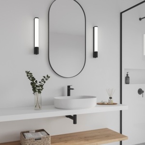 Aplica LED cu priza, protectie IP44, pentru baie Malaika 49 negru 221115 universul-luminii.ro