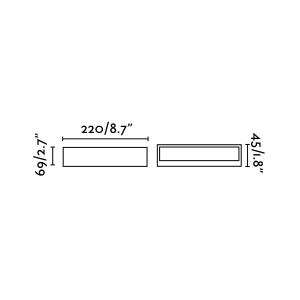 Aplica LED de exterior ambientala design modern IP65 TOLUCA aluminiu 82545 universul-luminii.ro