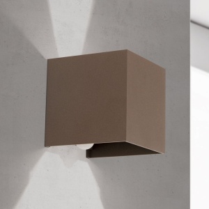 Aplica LED de exterior cu senzor de miscare IP54 CUBE-S corten - Img 2