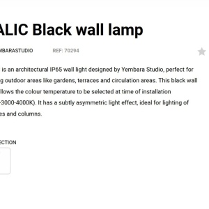 Aplica LED de exterior design modern IP65 BALIC Black 214625 universul-luminii.ro