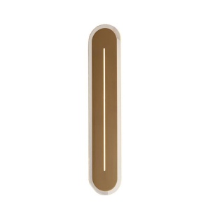 Aplica LED de perete baie metal alama satin IP44 Couper L-42cm