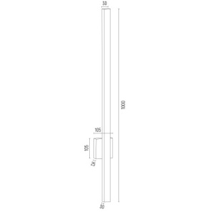 Aplica LED de perete desgin minimalist Asse alama H-100cm 115855 universul-luminii.ro