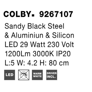 Aplica LED de perete design ambiental COLBY 29W - Img 8
