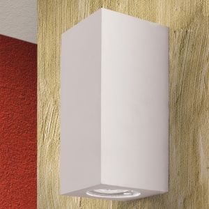 Aplica LED de perete design ambiental Cube 2 alba - Img 2