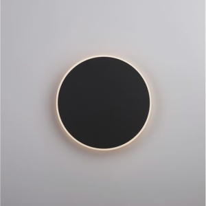 Aplica LED de perete design ambiental CYRCLE 30cm negru 107165 universul-luminii.ro
