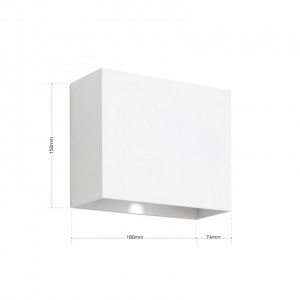 Aplica LED de perete exterior, lumina ambientala, protectie IP65, AKZENT alb 197825 universul-luminii.ro