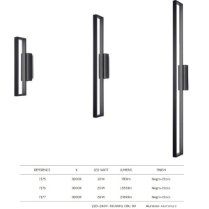 Aplica LED de perete iluminat ambiental DURBAN 10W neagra 133665 universul-luminii.ro