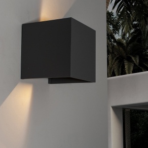 Aplica LED de perete iluminat exterior ambiental IP54 DAVOS neagra 136175 universul-luminii.ro