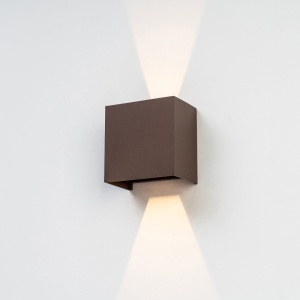 Aplica LED de perete iluminat exterior ambiental IP65 DAVOS XL corten 136285 universul-luminii.ro
