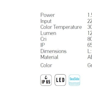 Aplica LED de perete pentru iluminat exterior, IP65 Samira grafit 118175 universul-luminii.ro