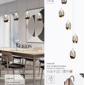 Aplica LED decorativa metal latte sticla sampanie Seeds 562105 universul-luminii.ro