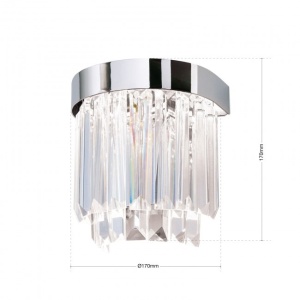 Aplica LED design LUX PRISM, chrome 94525 universul-luminii.ro