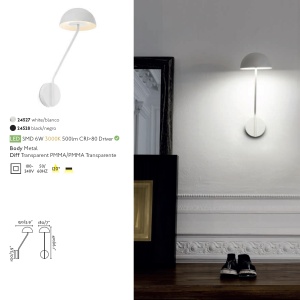 Aplica LED design minimalist PURE neagra - Img 5