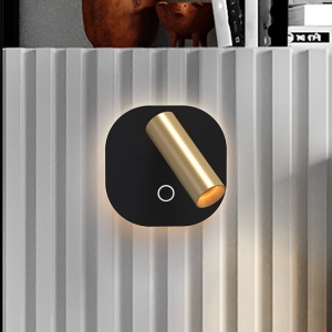 Aplica LED design modern Biblos negru, auriu - Img 3