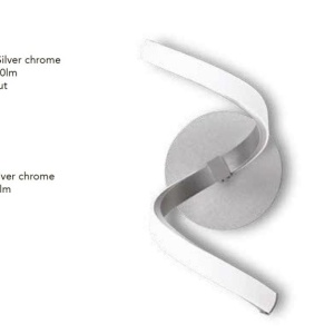 Aplica LED design modern minimalist NUR argintie crom - Img 2