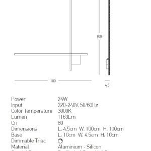 Aplica LED dimabila design minimalist decorativ Tori II - Img 3