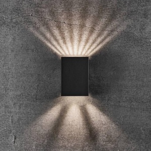 Aplica LED exterior cu iluminat up/down IP54 Fold 10 negru 2019041003 NL
