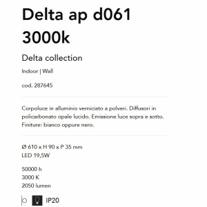 Aplica LED iluminat ambiental Delta ap d061 3000k 119895 universul-luminii.ro