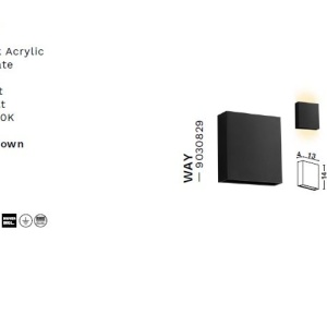 Aplica LED iluminat exterior ambiental IP65 WAY II negru 236735 universul-luminii.ro