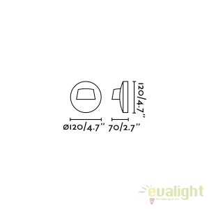 Aplica LED iluminat exterior design minimalist BROW gri inchis 70409 48755 universul-luminii.ro
