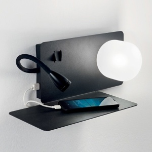 Aplica LED moderna cu reader LED cu port USB BOOK-1 AP2 174808 179495 universul-luminii.ro