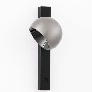 Aplica LED moderna stil minimalist LUSA negru/nickel 238195 universul-luminii.ro