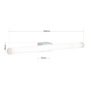 Aplica LED moderna tip tub VISAGIST crom - Img 9