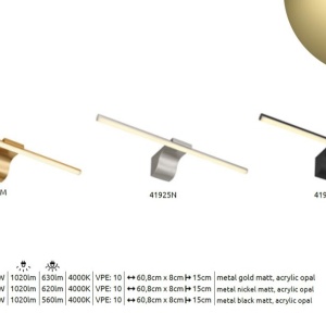Aplica LED pentru baie design modern IP44 Pepe negru 60,8cm 221555 universul-luminii.ro