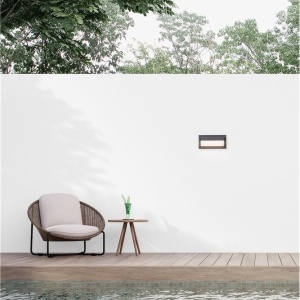 Aplica LED pentru exterior design modern IP65 Leto negru 29cm 130005 universul-luminii.ro