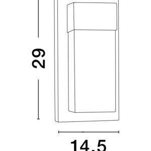 Aplica LED pentru exterior design modern IP65 Leto negru 129995 universul-luminii.ro