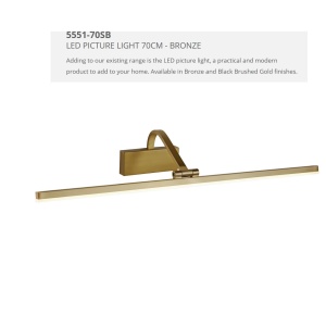 Aplica LED tablou design modern Picture Lights auriu periat 5551-70SB SRT 67855 universul-luminii.ro