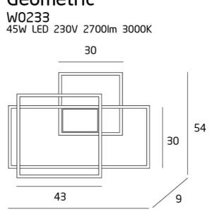 Aplica LED XXL dimabila design modern GEOMETRIC negru 169145 universul-luminii.ro